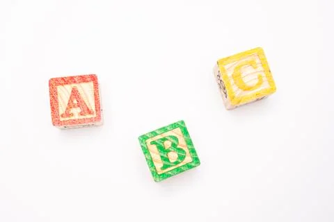 ABC blocks arranged in stack 스톡 사진