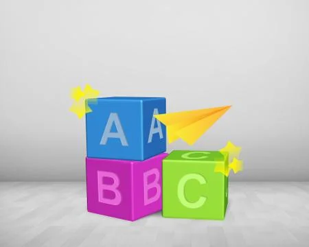 ABC blocks heap Illustrazione stock