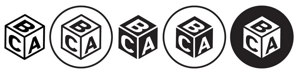 ABC Blocks Icon vector set collection for web Stock Illustration
