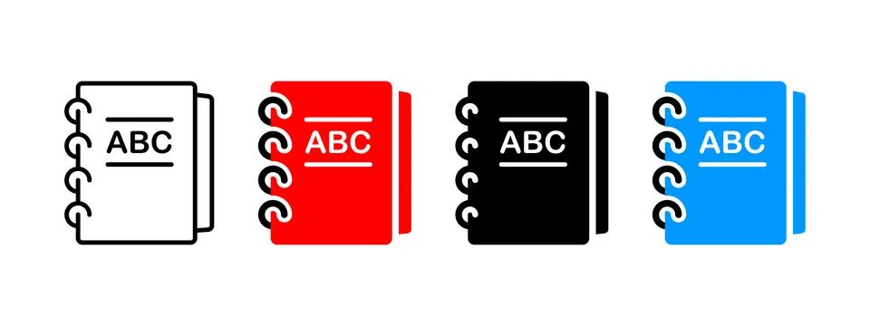 ABC book icon. Alphabet vector illustration. Elementary school symbol. Kind.. Ilustración de archivo