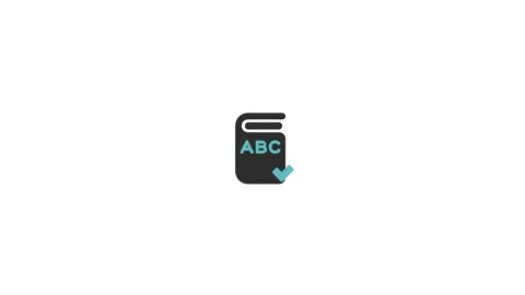 ABC book icon animation for video motion graphics Stock Footage 208659178