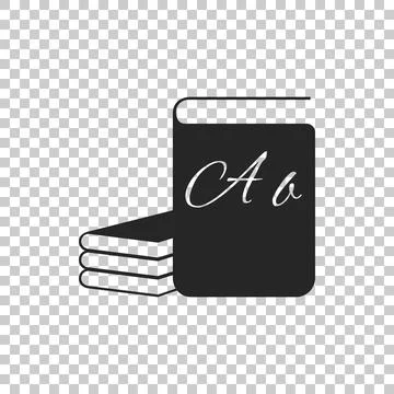 ABC book icon isolated on transparent background. Dictionary book sign. Alphabet 스톡 일러스트