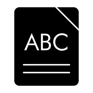 ABC book solid icon. Alphabet vector illustration isolated on white. School 스톡 일러스트