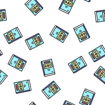Abc book vector seamless pattern Illustrazione stock