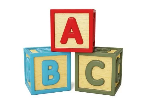 ABC building blocks isolated Ilustración de archivo
