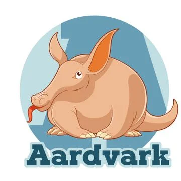 ABC Cartoon Aardvark Stock Illustration