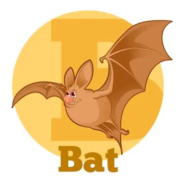 ABC Cartoon Bat Stock Illustration
