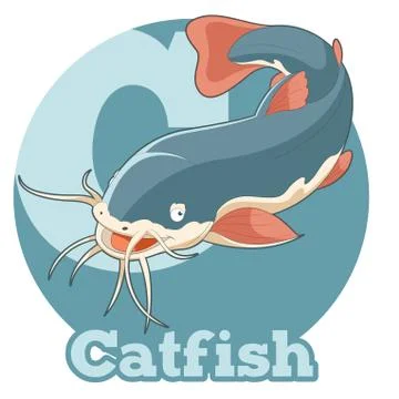 ABC Cartoon Catfish Stock Illustration
