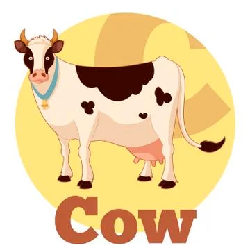 ABC Cartoon Cow Stock Illustration