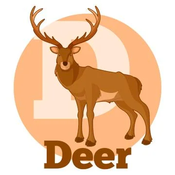 ABC Cartoon Deer Stock Illustration