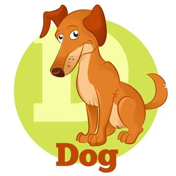 ABC Cartoon Dog Stock Illustration