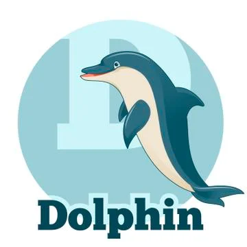 ABC Cartoon Dolphin Stock Illustration