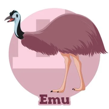 ABC Cartoon Emu Illustrazione stock