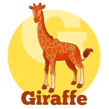 ABC Cartoon Giraffe Stock Illustration