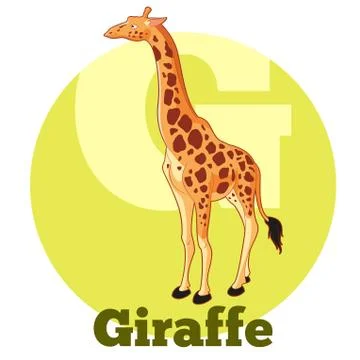 ABC Cartoon Giraffe Illustrazione stock