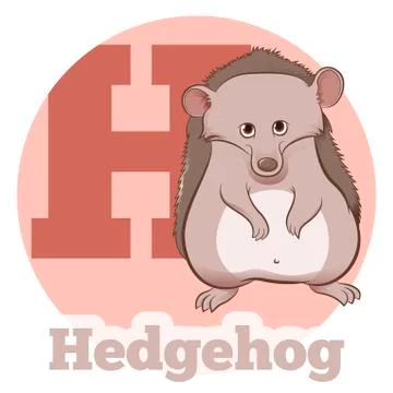 ABC Cartoon Hedgehog Stock Illustration