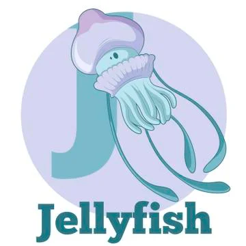 ABC Cartoon  Jellyfish Stock Illustration