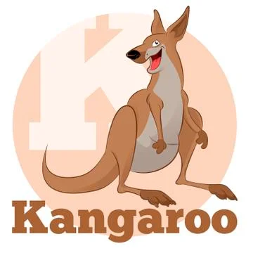 ABC Cartoon Kangoroo Stock Illustration