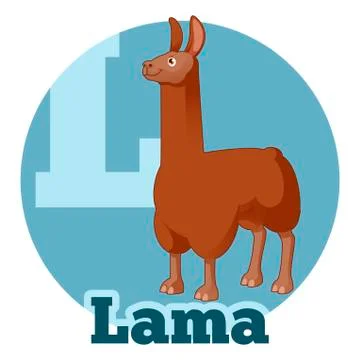 ABC Cartoon Lama Stock Illustration
