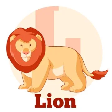 ABC Cartoon Lion Stock Illustration