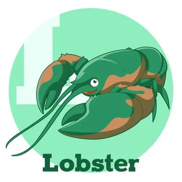 ABC Cartoon Lobster Stock Illustration