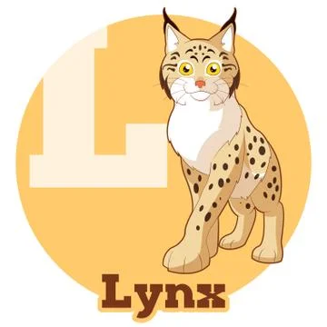 ABC Cartoon Lynx Stock Illustration