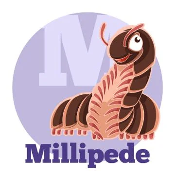 ABC Cartoon Millipede Stock Illustration