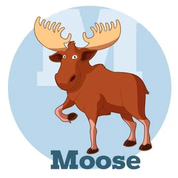 ABC Cartoon Moose Stock Illustration