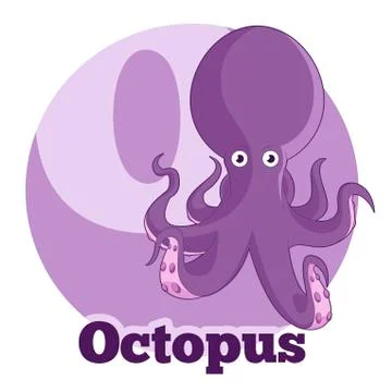 ABC Cartoon Octopus Stock Illustration
