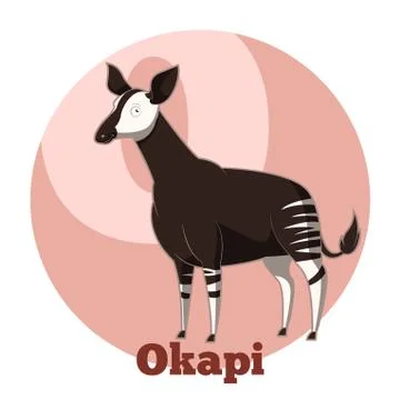 ABC Cartoon Okapi Stock Illustration