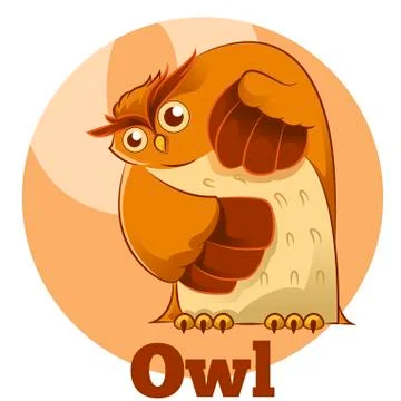 ABC Cartoon Owl Stock Illustration
