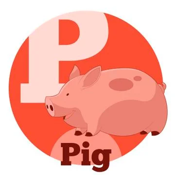 ABC Cartoon Pig Stock Illustration
