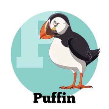 ABC Cartoon Puffin Stock Illustration