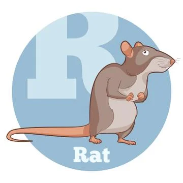 ABC Cartoon Rat Illustrazione stock