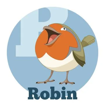 ABC Cartoon Robin Stock Illustration
