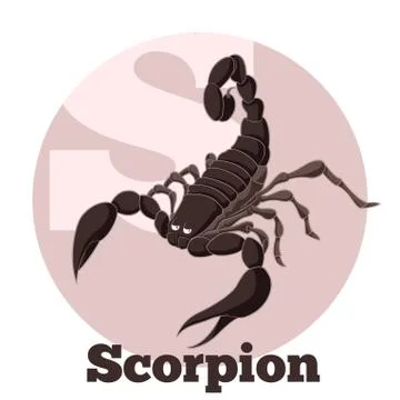 ABC Cartoon Scorpion Illustrazione stock