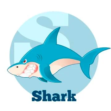 ABC Cartoon Shark Stock Illustration