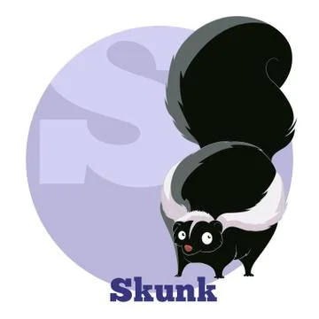 ABC Cartoon Skunk Stock Illustration