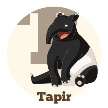 ABC Cartoon Tapir Stock Illustration