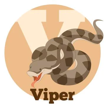 ABC Cartoon Viper Stock Illustration