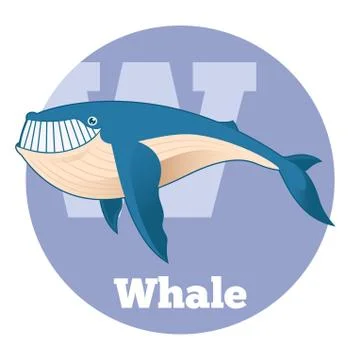 ABC Cartoon Whale2 Stock Illustration