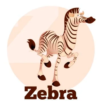 ABC Cartoon Zebra Stock Illustration