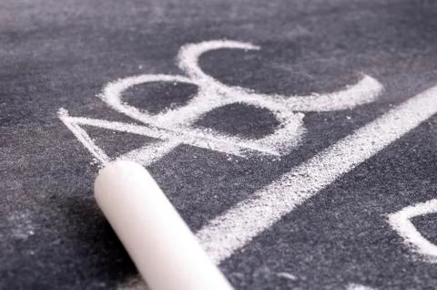 ABC on Chalkboard Stock Photos