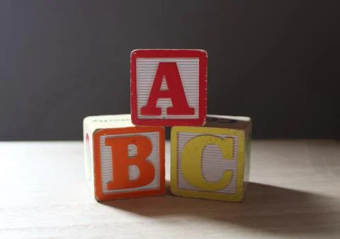 ABC children's blocks Stock Photos