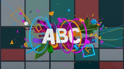 ABC colorful card イラスト素材