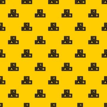 ABC cubes pattern Stock Illustration