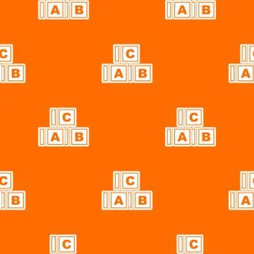 ABC cubes pattern seamless Stock Illustration