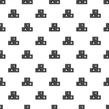 ABC cubes pattern vector Stock Illustration