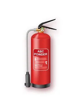 ABC Dry Powder Fire Extinguisher Realistic Safety Equipment. Essential Stock Illustration