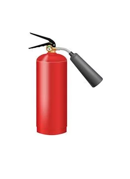 ABC Dry Powder Fire Extinguisher Realistic Safety Equipment. Essential Stock Illustration